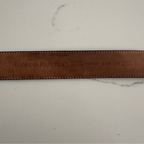 Vintage Banana Republic Crocodile Embossed Leather Belt Square Buckle in Black S - Picture 3 of 7